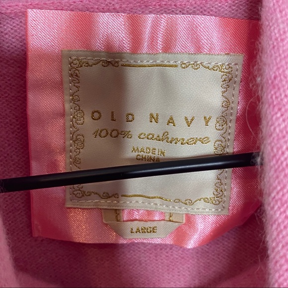 [Old Navy] Pink 100% Cashmere Turtleneck Sweater - Picture 5 of 5